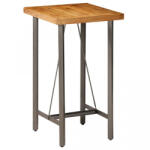 vidaXL Masă de bar, lemn masiv de tec reciclat, 60 x 60 x 107 cm (245803)