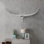 VidaXL Decorațiune pentru perete tip cap de taur, aluminiu, 96 cm, Argintiu (242337)