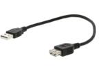 Kolink USB 2.0 hosszabbító kábel 0, 3m Black (68622)