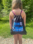 BornToSwim Rucsac mic pentru înot borntoswim swimbag negru/albastru