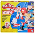 Hasbro Set de joaca cu figurina Play-Doh Marvel- Captain America si Moto Slicer (G0555) Figurina