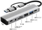 OEM Docking Station MSB 2509TU, 9 in 2 USB A+C TO USB3.0, 2*USB2.0+USB-C2.0, 3.5 mm Audio, SD/TF, RJ45 (100Mbps) (2509TU)