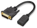 BlackBird Átalakító HDMI-A female to DVI 24+1 male, 20cm (BH1634) (BH1634)