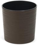Lamela MALWA DLUTO Bordázott virágcserép, 250 mm, mokka