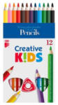 ICO Színes ceruza készlet, háromszögletű, vastag, 'Creative kids', 12 különböző szín (TICCKV12) (TICCKV12)