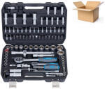WorkZone HIÁNYOS WorkZone / ParkSide Mixed Socket Set 93 részes 1/4" - 1/2" 4 - 32 mm CR-V dugókulcs és bit készlet, racsnis krovakészlet kofferben (WZN_Mixed_Socket94_BCS)