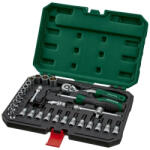 PARKSIDE PSSS 36 A1 36 részes 1/4" 6.3 mm racsnis dugókulcs (krova), imbuszkulcs és bitfej készlet praktikus kofferben (PSSS_36)