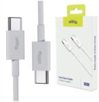 Allity Cablu de date si incarcare Allity AUC-03 USB-C to USB-C 2m 100W Alb - pcone