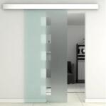  Tolóajtó 95x205x0, 8cm Savmart üveg Zárt Alumínium Sín