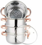 Klausberg Oala pentru gatit la aburi Klausberg KB 7727, 18 cm, 2, 5 L, 5 piese, Inductie, Inox/Aur roz (KB 7727)