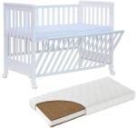 Treppy Patut co-sleeping 120x60 cu laterala culisanta total si roti Treppy Dreamy Plus, integral din lemn masiv fag, reglabil pe 5 nivele, include sistem de ancorare, certificat TUV, EN716-1, EN716-2, culoar