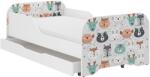 Wooden Toys Miki Gyerekágy - 140x70 cm, Ajándék Matraccal, Erdei Állatkák