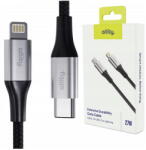 Allity Cablu de date si incarcare AUC-01 USB-C to Lightning 27W 2m Negru