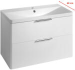 SAPHO Alsó szekrény, Aqualine Deneb mosdótartó szekrény 80, 5x55x39, 4 cm, matt fehér DN284 - mozaikkeramia