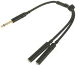 Thunder Germany CC005 jelkábel, Y-Kábel, splitter (1x 6, 3 Jack papa - 2x 6, 3 Jack mama) - (0, 2 m) - mkaudio