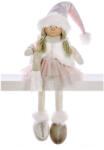 MagicHome karácsonyi dekoráció, kislány rózsaszín szoknyában, 33 cm (TC8090605)