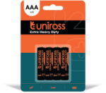 Uniross R03 1.5V szén-cink elem, AAA (micro), 4 db/bliszter (UEDAAA4)