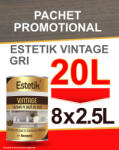 Estetik Vintage PACHET PROMO Lazura lemn ESTETIK VINTAGE GRI, 8x2.5L