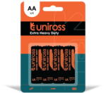 Uniross R6 1.5V szén-cink elem, AA (ceruza), 4 db/bliszter (UEDAA4)
