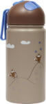 OYOY Butelie termică cu pai Friends in the Forest, 360 ml, maro (M107748)