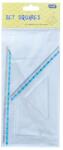 Educa Vonalzókészlet, háromszög 13 cm és 18cm, ( 45°/60° ) 2 db/bliszter Educa (000009818)