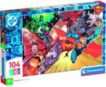 Clementoni Puzzle Supercolor 104 de piese DC Comics Superman - Clementoni (25074C) Puzzle