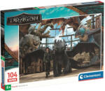 Clementoni Cum să-ți dresezi dragonul: Alianța dragonilor, puzzle Supercolor de 104 piese - Clementoni (25080) Puzzle