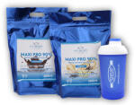 FitSport Nutrition 2x Maxi Pro 90% 2500g + Fitsport shaker - banán - gyogy-novenyek - 29 031 Ft