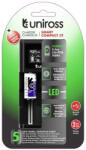 Uniross SMART COMPACT 3T 1, 2V/3, 6V Ni-MH/LiFePo4/Li-ion akkumulátor töltő (Uniross-UCX004)