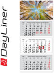 Dayliner Speditőr naptár 3 tömb, 3 hónap Medium Classic 350 × 755 mm, fehér lapokkal Erdő Dayliner 2026 - delfinbuvar
