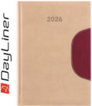 Dayliner Határidőnapló Memphis A5 napi, fehér lapokkal bézs-padlizsán Dayliner 2026 - delfinbuvar