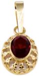 Ékszershop Piros köves sárga arany medál (1317936)