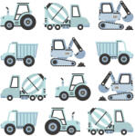 Pastelowe Love® Falmatrica készlet - Teherautók 12 db