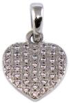 Ékszershop Fehérarany köves szív medál (1198712)