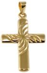 Ékszershop Vésett sárga arany kereszt medál (1322613)