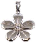 Ékszershop Fehérarany köves virág medál (1283547)