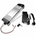 VHBW Helyettesítő Nyeregcső, üléscső akku + töltő e-kerékpárhoz, Li-Ion, 48V, 14, 4Ah, ezüst