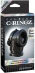 Fantasy C-Ringz Cock Pipe - inel pentru erecție pentru penis și testicule (negru) Inel pentru penis