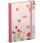  Mega-Papír Határidőnapló 2026 Fragile Rózsaszín, virágok (27319170)