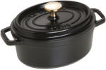 Staub La Cocotte | Cocotte öntöttvas főzőedény 17 cm | fekete | ovális | öntöttvas (40509-482-0)