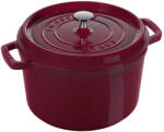 Staub La Cocotte | Cocotte öntöttvas főzőedény mély 24 cm | bordó | kerek | öntöttvas (40506-566-0)