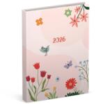  Mega-Papír Mini Határidőnapló 2026 Fragile Rózsaszín, virágok (27319162)