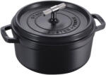 Staub La Cocotte | Cocotte öntöttvas főzőedény T alakú fogantyúval 24 cm | fekete | kerek | öntöttvas (1029891)