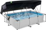 EXIT Toys Medence napellenzővel és szűrővel Soft Grey pool Exit Toys acél szerkezet 300*200*65 cm szürke 6 évtől (ET30233250)
