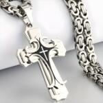 HARAHU Colier pentru bărbați BE-32553 - Tip1/Argintiu KP32553