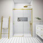 Water Fun Milano || Gold toló zuhanyajtó, 130x195cm, 8mm, NANO (ZGB-1395) - zuhanykabinpont