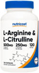 Nutricost L-Arginine L-Citrulline Complex Capsules 120 Kapszula