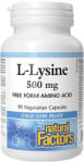 Natural Factors L-Lysine Amino Acid 500 mg 90 Kapszula