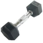 Sveltus Hexagonal Dumbbell Hex Hatszögletű Egykezes Gumírozott Fix Edzőtermi Kézisúlyzó 9 Kg