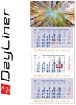 Dayliner Speditőr naptár 3 tömb, 3 hónap Medium Club 350 × 755 mm, fehér lapokkal Erdő Dayliner 2026 (DL6SP-3MECU-ER) - officefirst